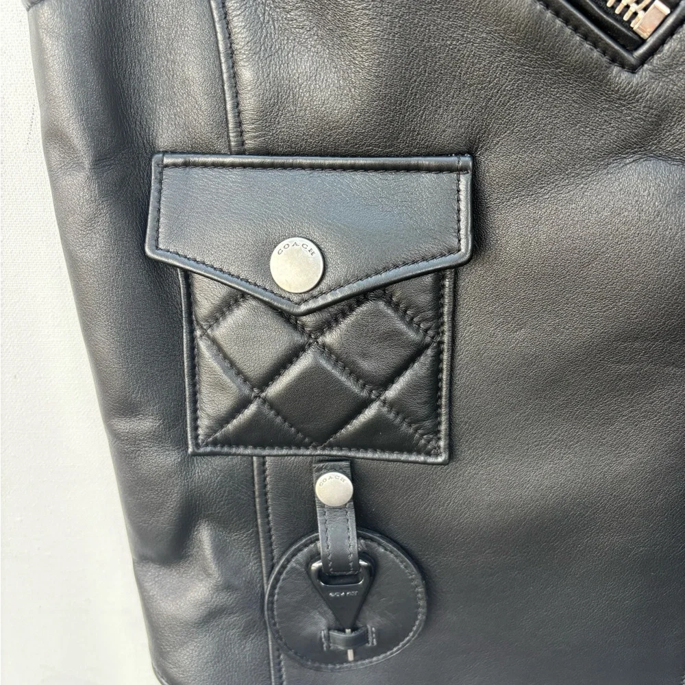 Coach 1941 Leather Biker Vest